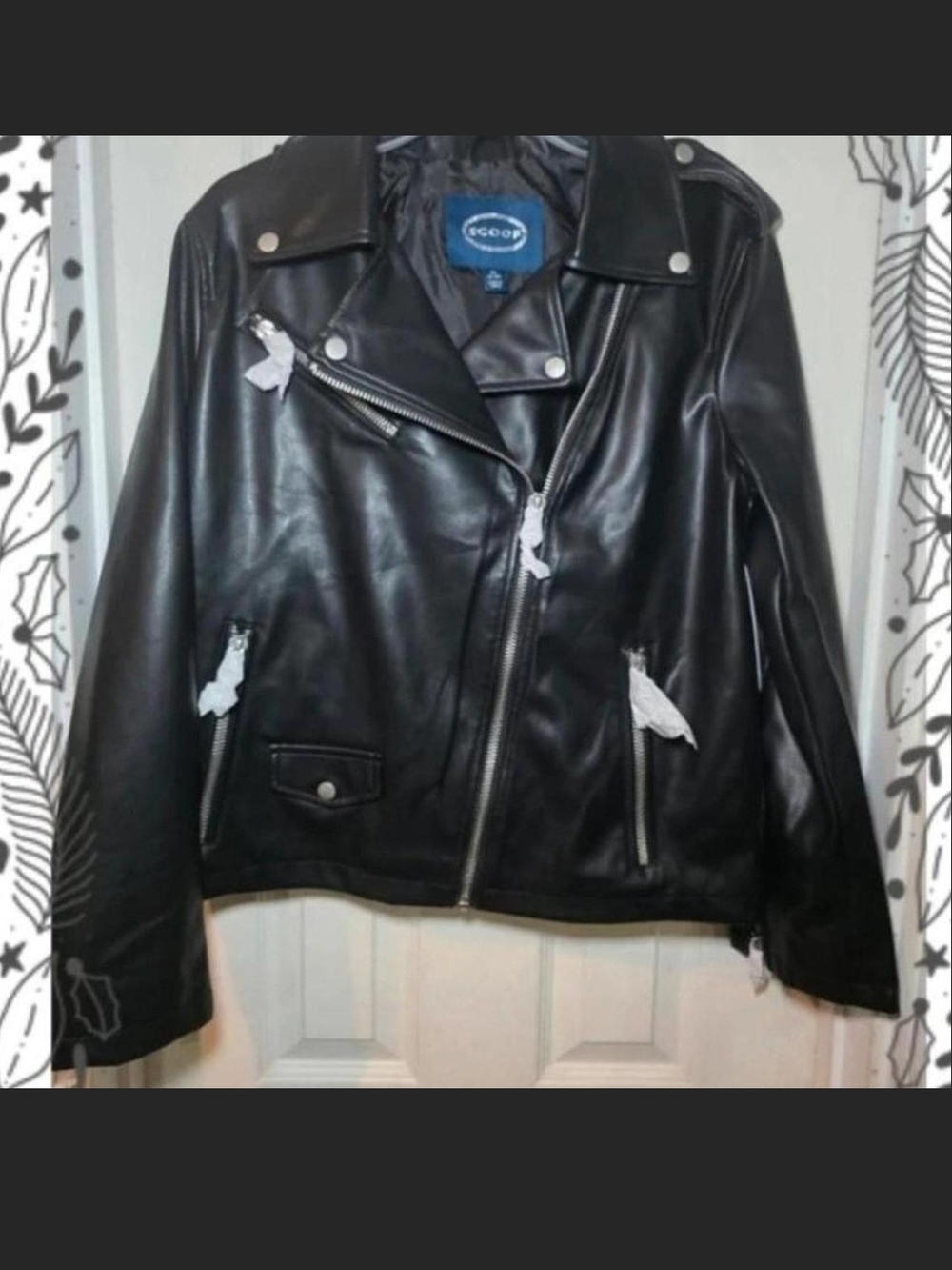 Black Faux Leather Moto Jacket